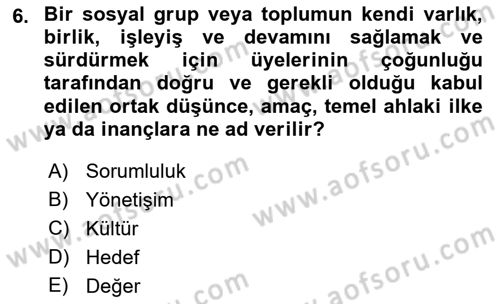 İtibar Yönetimi Dersi 2018 - 2019 Yılı Yaz Okulu Sınav Soruları 6. Soru