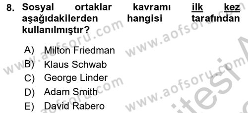 İtibar Yönetimi Dersi 2018 - 2019 Yılı Yaz Okulu Sınav Soruları 8. Soru