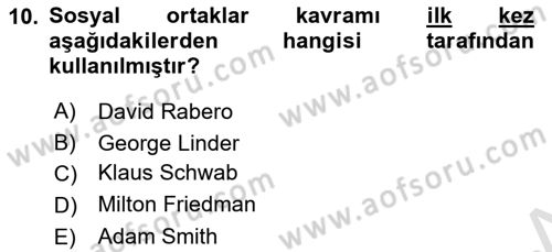 İtibar Yönetimi Dersi 2019 - 2020 Yılı (Vize) Ara Sınav Soruları 10. Soru