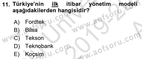 İtibar Yönetimi Dersi 2019 - 2020 Yılı (Vize) Ara Sınav Soruları 11. Soru