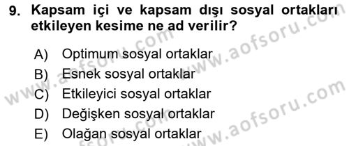 İtibar Yönetimi Dersi 2019 - 2020 Yılı (Vize) Ara Sınav Soruları 9. Soru