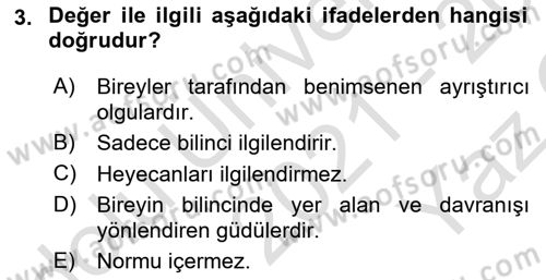İtibar Yönetimi Dersi 2021 - 2022 Yılı Yaz Okulu Sınav Soruları 3. Soru