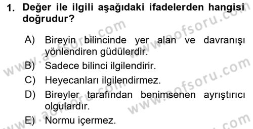 İtibar Yönetimi Dersi 2022 - 2023 Yılı (Vize) Ara Sınav Soruları 1. Soru