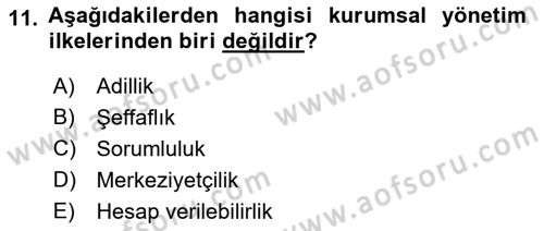 İtibar Yönetimi Dersi 2022 - 2023 Yılı Yaz Okulu Sınav Soruları 11. Soru