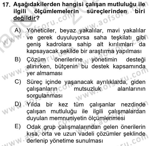 İtibar Yönetimi Dersi 2023 - 2024 Yılı (Vize) Ara Sınav Soruları 17. Soru