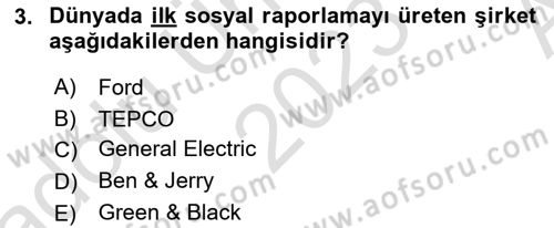 İtibar Yönetimi Dersi 2023 - 2024 Yılı (Vize) Ara Sınav Soruları 3. Soru
