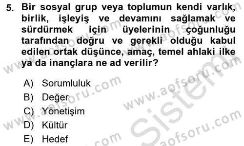 İtibar Yönetimi Dersi 2023 - 2024 Yılı (Vize) Ara Sınav Soruları 5. Soru