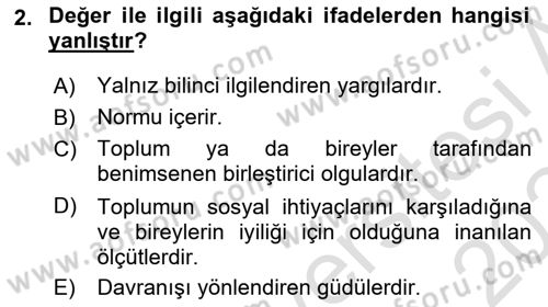 İtibar Yönetimi Dersi 2023 - 2024 Yılı Yaz Okulu Sınav Soruları 2. Soru