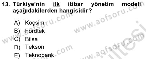 İtibar Yönetimi Dersi 2025 - 2026 Yılı (Vize) Ara Sınav Soruları 13. Soru