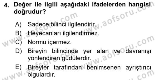 İtibar Yönetimi Dersi 2025 - 2026 Yılı (Vize) Ara Sınav Soruları 4. Soru