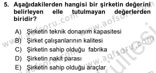 İtibar Yönetimi Dersi 2025 - 2026 Yılı (Vize) Ara Sınav Soruları 5. Soru