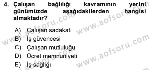 İtibar Yönetimi Dersi 2025 - 2026 Yılı (Final) Dönem Sonu Sınav Soruları 4. Soru