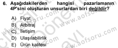 İtibar Yönetimi Dersi 2025 - 2026 Yılı (Final) Dönem Sonu Sınav Soruları 6. Soru