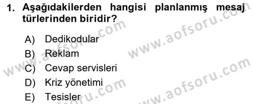 Reklam Kampanya Analizi Dersi 2018 - 2019 Yılı 3 Ders Sınav Soruları 1. Soru
