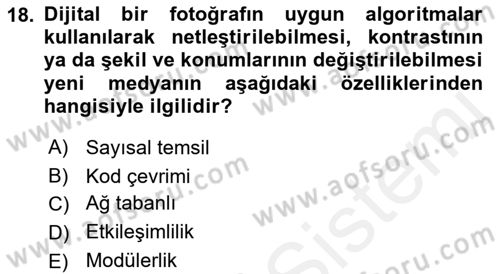 Reklam Kampanya Analizi Dersi 2018 - 2019 Yılı (Final) Dönem Sonu Sınav Soruları 18. Soru