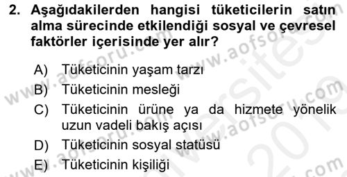 Reklam Kampanya Analizi Dersi 2018 - 2019 Yılı (Final) Dönem Sonu Sınav Soruları 2. Soru