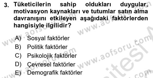 Reklam Kampanya Analizi Dersi 2020 - 2021 Yılı Yaz Okulu Sınav Soruları 3. Soru
