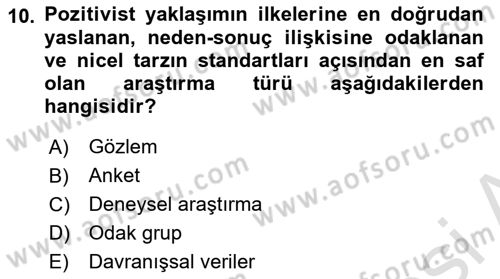 Reklam Kampanya Analizi Dersi 2021 - 2022 Yılı (Vize) Ara Sınav Soruları 10. Soru