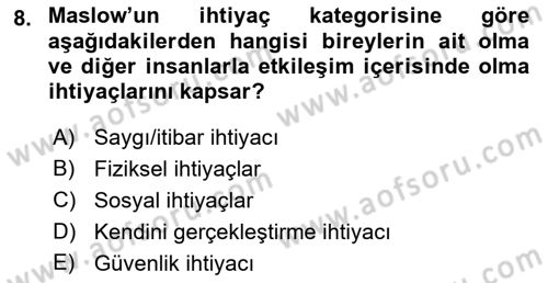 Reklam Kampanya Analizi Dersi 2021 - 2022 Yılı (Vize) Ara Sınav Soruları 8. Soru