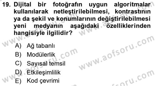 Reklam Kampanya Analizi Dersi 2021 - 2022 Yılı (Final) Dönem Sonu Sınav Soruları 19. Soru