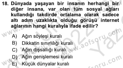 Reklam Kampanya Analizi Dersi 2022 - 2023 Yılı Yaz Okulu Sınav Soruları 18. Soru