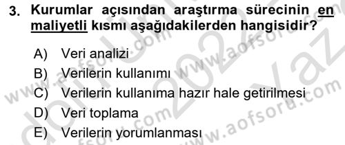 Reklam Kampanya Analizi Dersi 2022 - 2023 Yılı Yaz Okulu Sınav Soruları 3. Soru