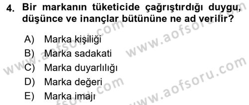 Reklam Kampanya Analizi Dersi 2022 - 2023 Yılı Yaz Okulu Sınav Soruları 4. Soru