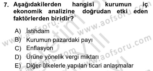 Reklam Kampanya Analizi Dersi 2023 - 2024 Yılı (Vize) Ara Sınav Soruları 7. Soru