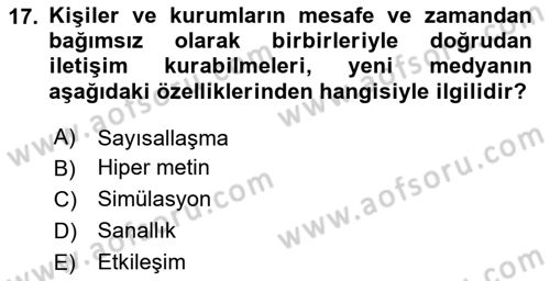 Reklam Kampanya Analizi Dersi 2023 - 2024 Yılı (Final) Dönem Sonu Sınav Soruları 17. Soru