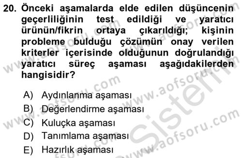 Reklam Kampanya Süreci Dersi 2024 - 2025 Yılı (Vize) Ara Sınav Soruları 20. Soru