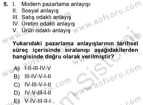 Reklam Kampanya Süreci Dersi 2024 - 2025 Yılı (Vize) Ara Sınav Soruları 5. Soru