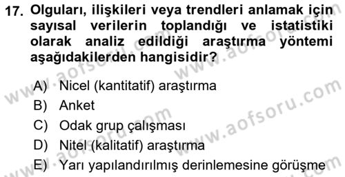 Reklam Kampanya Süreci Dersi 2024 - 2025 Yılı (Final) Dönem Sonu Sınav Soruları 17. Soru