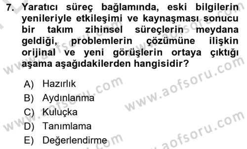 Reklam Kampanya Süreci Dersi 2024 - 2025 Yılı (Final) Dönem Sonu Sınav Soruları 7. Soru