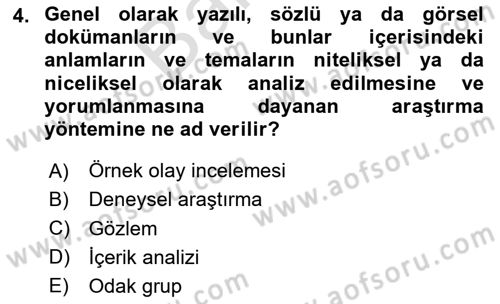 Reklam Kampanya Süreci Dersi 2025 - 2026 Yılı (Final) Dönem Sonu Sınav Soruları 4. Soru