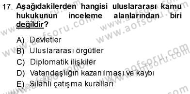 Hukukun Temel Kavramları Dersi 2013 - 2014 Yılı (Final) Dönem Sonu Sınav Soruları 17. Soru