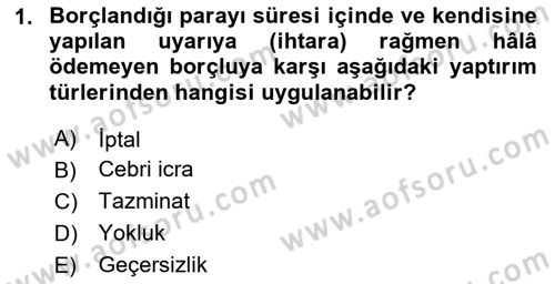 Hukukun Temel Kavramları Dersi 2024 - 2025 Yılı (Final) Dönem Sonu Sınavı 1. Soru