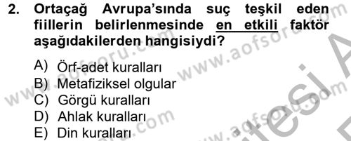 İnfaz Hukuku Dersi 2012 - 2013 Yılı (Vize) Ara Sınav Soruları 2. Soru
