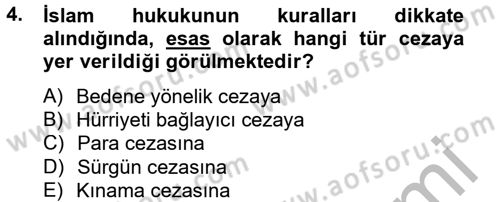 İnfaz Hukuku Dersi 2012 - 2013 Yılı (Vize) Ara Sınav Soruları 4. Soru