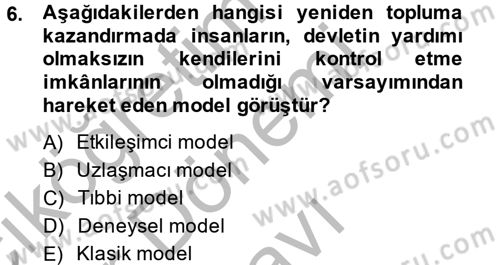 İnfaz Hukuku Dersi 2013 - 2014 Yılı (Final) Dönem Sonu Sınav Soruları 6. Soru