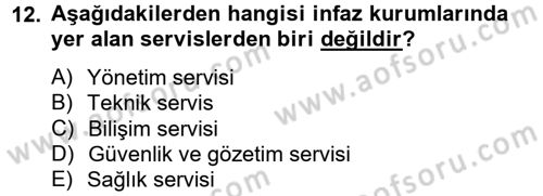 İnfaz Hukuku Dersi 2013 - 2014 Yılı Tek Ders Sınav Soruları 12. Soru