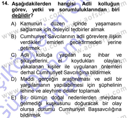 İdare Hukukuna Giriş Dersi 2012 - 2013 Yılı (Final) Dönem Sonu Sınav Soruları 14. Soru