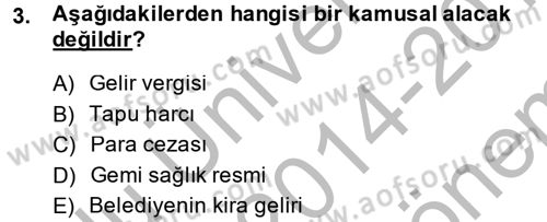 İdare Hukukuna Giriş Dersi 2014 - 2015 Yılı (Final) Dönem Sonu Sınav Soruları 3. Soru