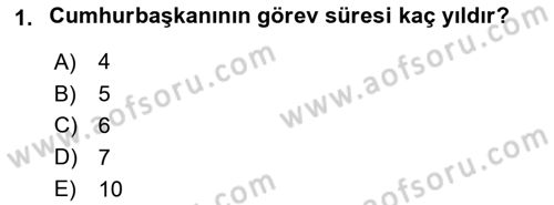 İdare Hukukuna Giriş Dersi Ara Sınavı Deneme Sınav Soruları 1. Soru