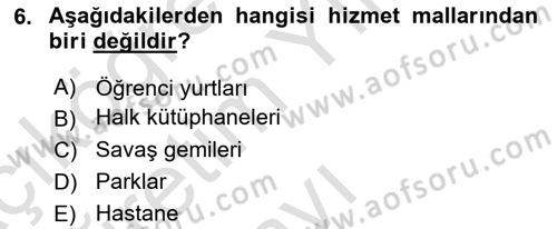 İdare Hukukuna Giriş Dersi 2020 - 2021 Yılı Yaz Okulu Sınav Soruları 6. Soru