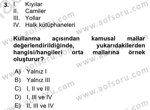 İdare Hukukuna Giriş Dersi 2022 - 2023 Yılı (Final) Dönem Sonu Sınav Soruları 3. Soru