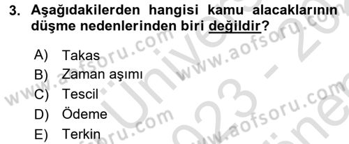 İdare Hukukuna Giriş Dersi 2023 - 2024 Yılı (Final) Dönem Sonu Sınav Soruları 3. Soru