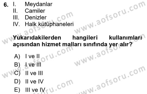 İdare Hukukuna Giriş Dersi 2024 - 2025 Yılı (Final) Dönem Sonu Sınav Soruları 6. Soru