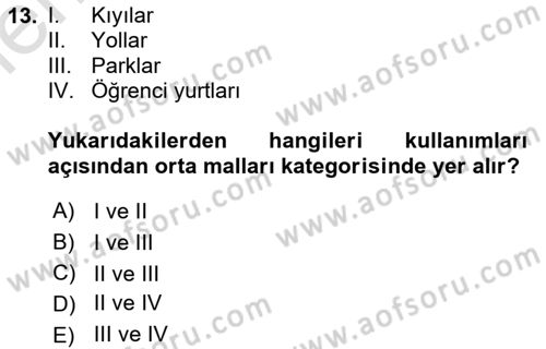 İdare Hukukuna Giriş Dersi 2025 - 2026 Yılı (Vize) Ara Sınav Soruları 13. Soru