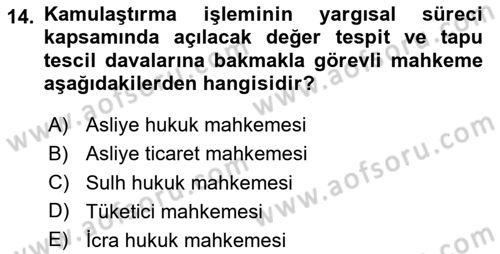 İdare Hukukuna Giriş Dersi 2025 - 2026 Yılı (Vize) Ara Sınav Soruları 14. Soru