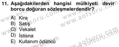 İşletme Hukuku Dersi 2012 - 2013 Yılı (Vize) Ara Sınavı 11. Soru